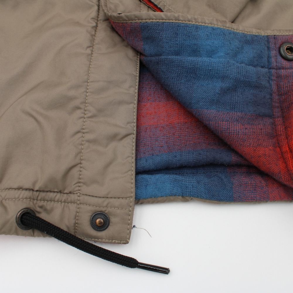 Men’s North Face Reversible Jacket – Size M – Tan/Red Plaid - Picture 4 of 11